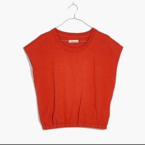 Madewell Banded Muscle Tee in Fresh Chili XL